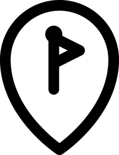 Marked Place Sticker Svg Vector, Free Vectors File